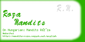 roza mandits business card
